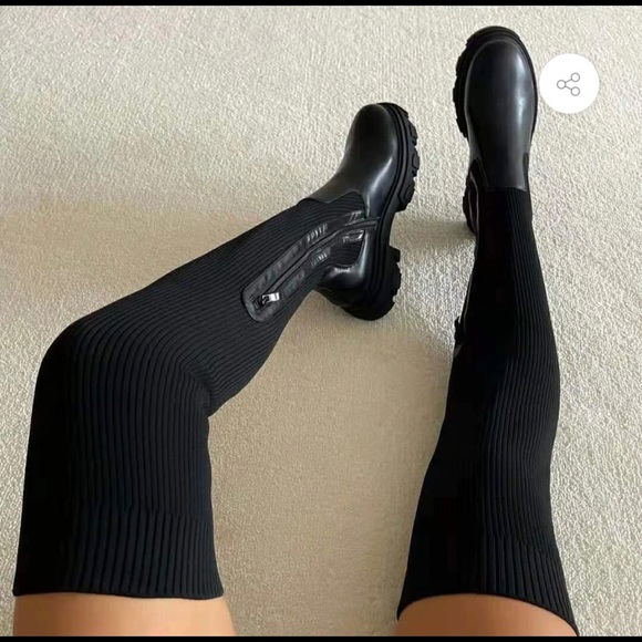 Women’s over the knee chunky boot - Picture 1 of 7